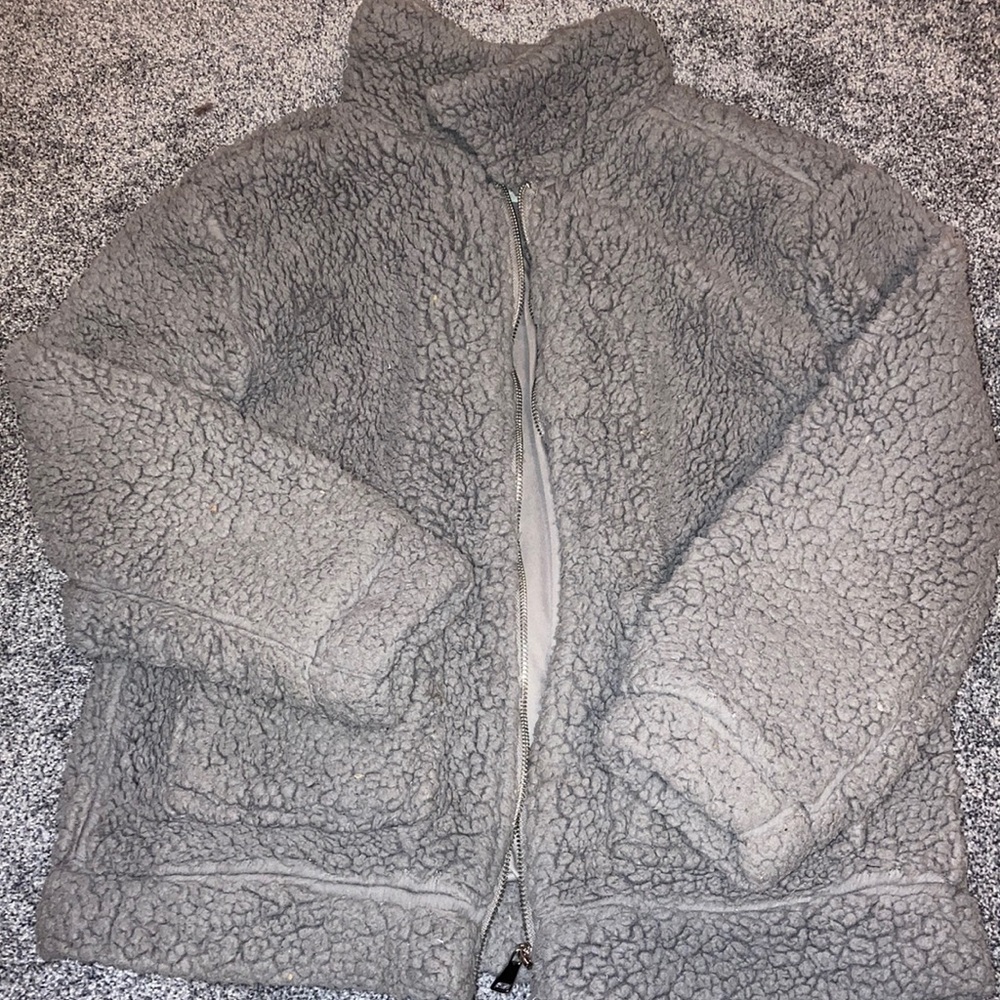Grey teddy jacket